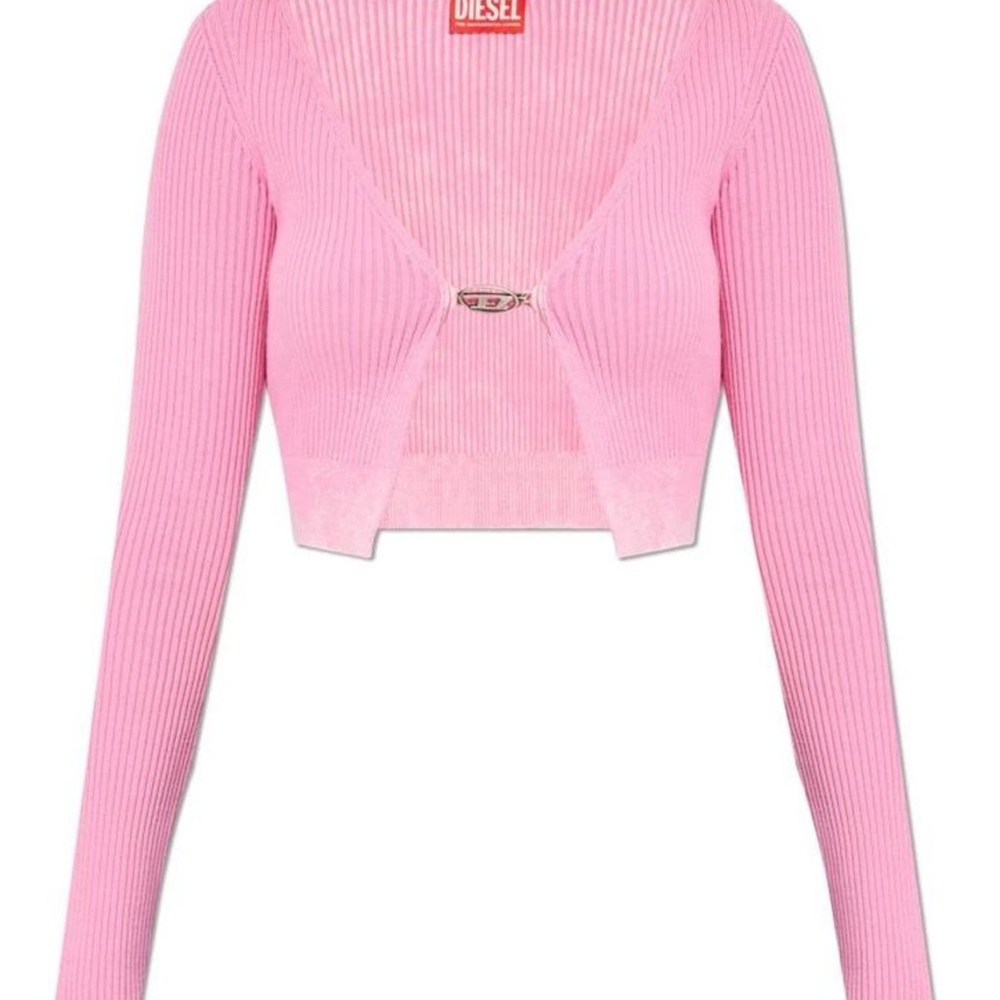 Diesel Pink Ribbed Cardigan